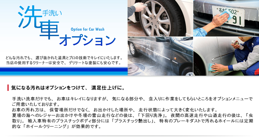 手洗い洗車用オプション