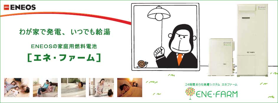 『わが家で発電、たっぷり給湯』エネファーム
