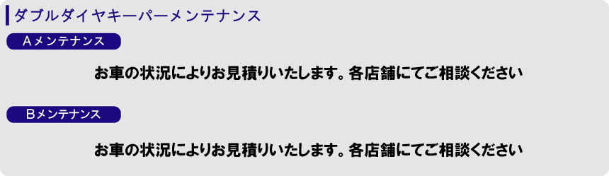 ダイヤモンドキーパーメンテナンス料金