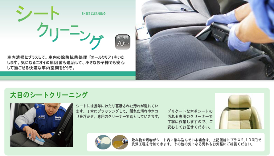 シートクリーニング